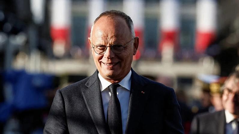 Édouard Philippe participa na cerimónia de comemoração do 80.º aniversário da libertação do porto do Havre, em 12 de setembro de 2024.