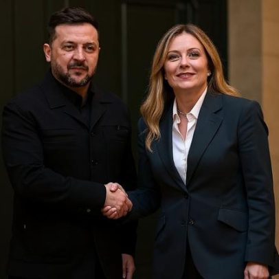Zelensky em Roma: Itália interessa produção conjunta de drones, diz Meloni