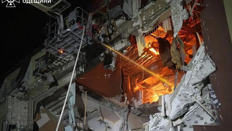 As consequências do impacto na casa em Odessa