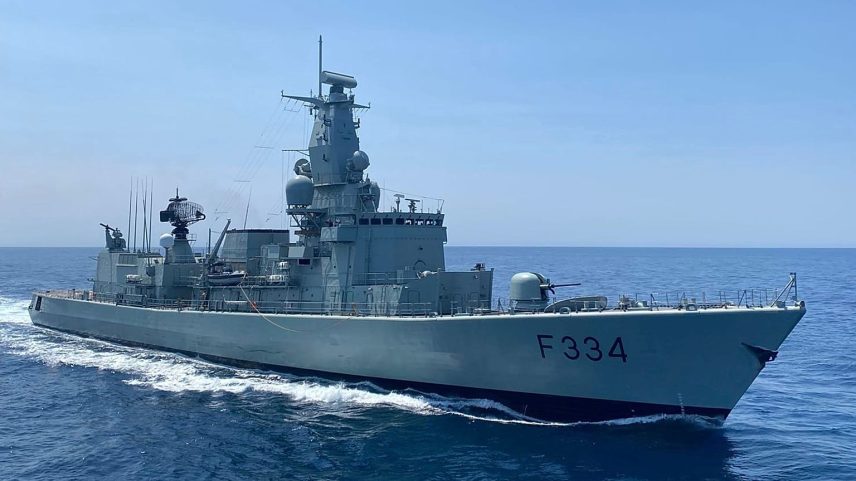 Cerimónia de largada do NRP D. Francisco de Almeida decorreu esta quarta-feira, 8 de abril, na Base Naval de Lisboa