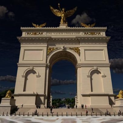 Críticas ao Arco Triunfal de Trump nos EUA