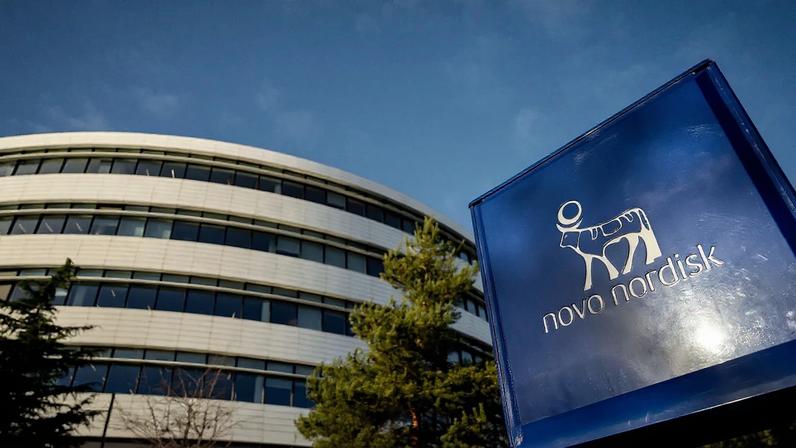 ARQUIVO - Fotografia mostra a sede da Novo Nordisk em Bagsvaerd, Dinamarca, a 5 de fevereiro de 2025. (Mads Claus Rasmussen/Ritzau Scanpix via AP, Arquivo)