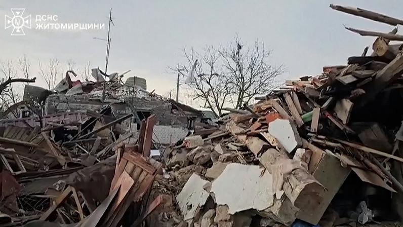 Ataque com mísseis e drones atinge a região de Jitomir, Ucrânia