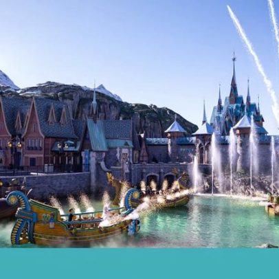 Na Disneyland Paris, exploram o reino de Arendelle e Frozen