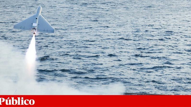 Um drone Lucas a descolar de um navio da Marinha norte-americana