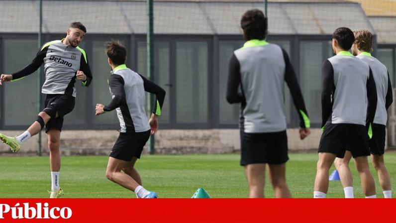 Jogadores do Sporting treinam em Alcochete