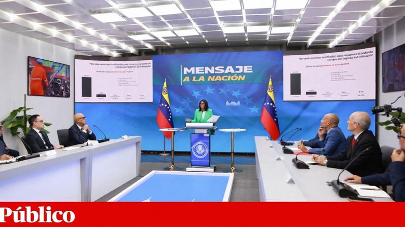 A Presidente interina da Venezuela, Delcy Rodriguez, falou esta quarta-feira num discurso transmitido pela televisão estatal