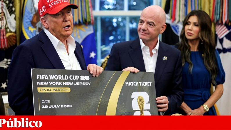 Donald Trump, presidente dos EUA, e Gianni Infantino, presidente da FIFA