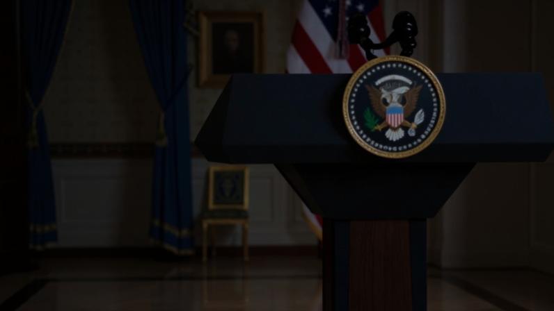 Melania Trump a chegar à conferência de imprensa na qual prestou declarações sobre Epstein, a 9 de Abril de 2026