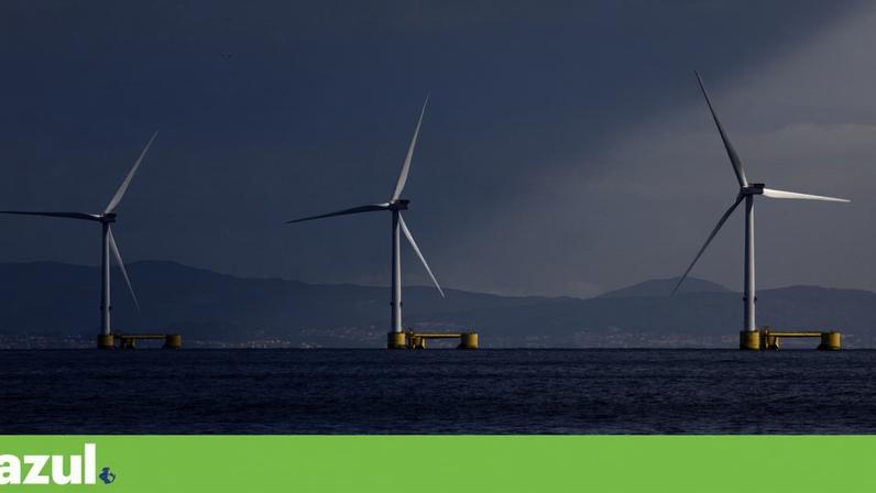 Parque eólico offshore WindFloat Atlantic, ao largo de Viana do Castelo