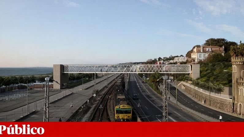 Montagem da passagem pedonal do Dafundo corta Marginal e comboios no sábado