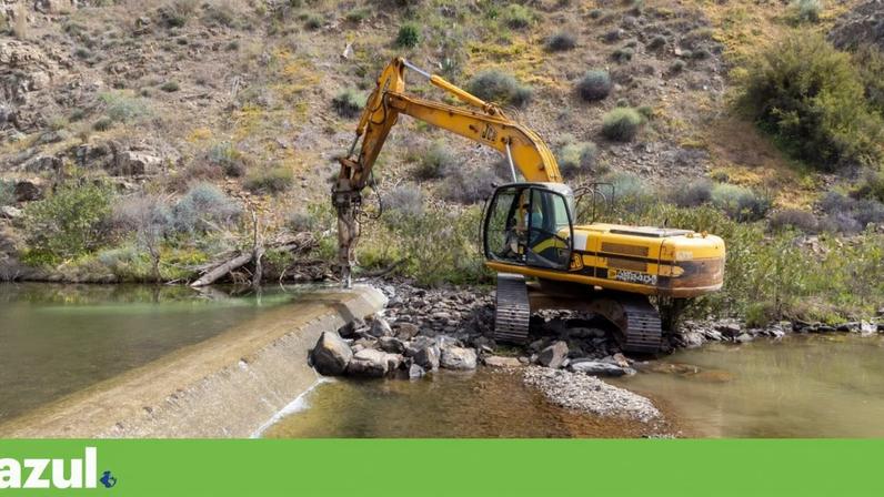 Açude de Galachos: betão cedeu, mas barreiras permanecem intactas
