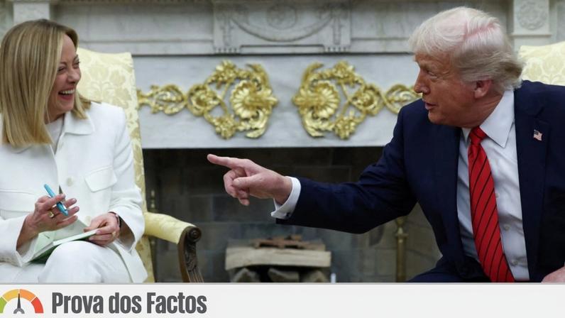 Meloni contesta Trump: afirmação de uso de armas nucleares pelos EUA é falsa
