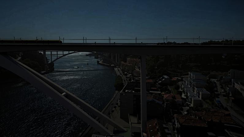 A Linha Rubi, com 6,4 km e oito estações, inclui uma nova travessia sobre o Douro