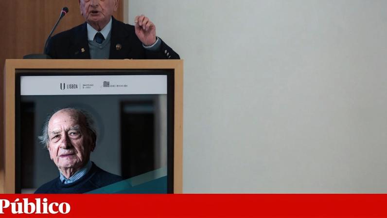 Joaquim Granger durante uma homenagem na Faculdade de Motricidade Humana, em Janeiro de 2025