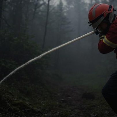Mais de 100 operacionais combatem incêndio na serra do Caramulo