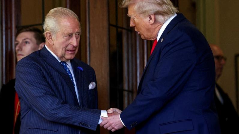 Carlos III recebeu o Presidente Donald Trump no Castelo de Windsor em Setembro do ano passado