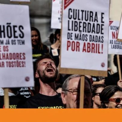 Trabalhadores da EGEAC protestam frente à Câmara de Lisboa por salários