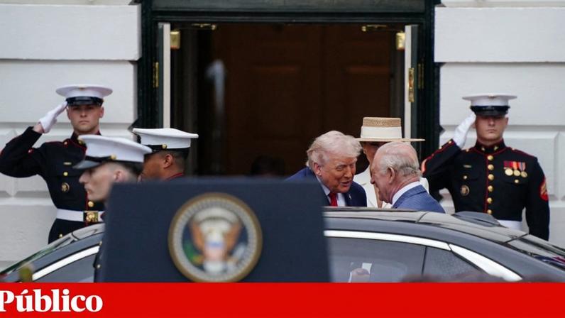 O rei Carlos III e Donald Trump