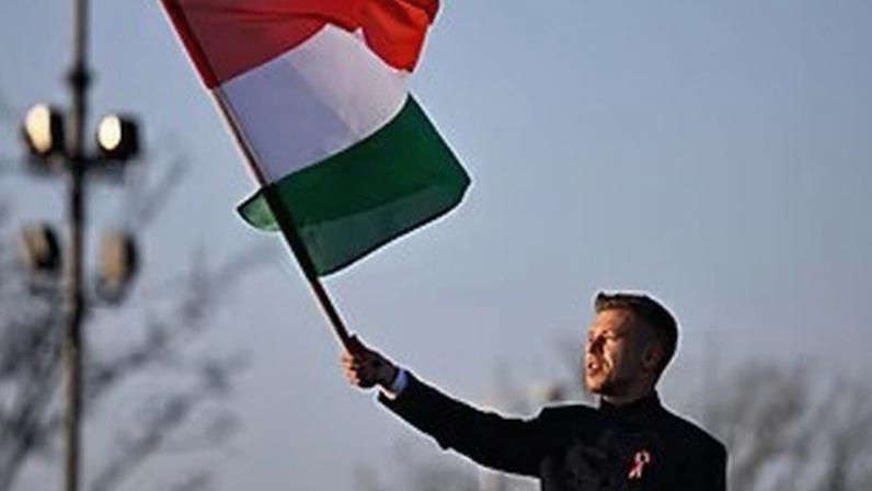 Péter Magyar na cerimónia de 15 de março