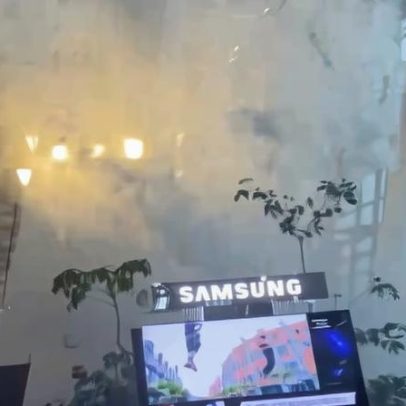 Teto de aeroporto na Indonésia cedeu devido a chuvas intensas