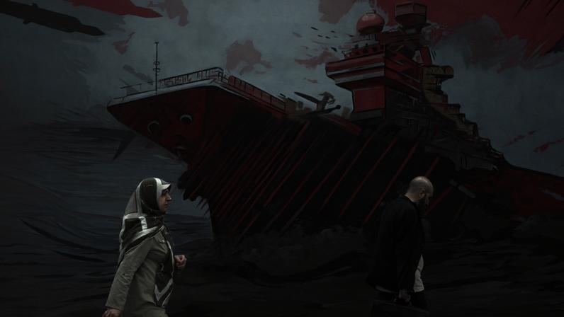 Murais de arte urbana em Teerão retratam a guerra