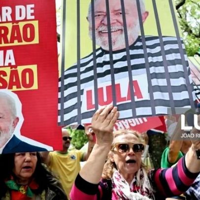 Concentrações a favor e contra Lula em frente ao Palácio de Belém