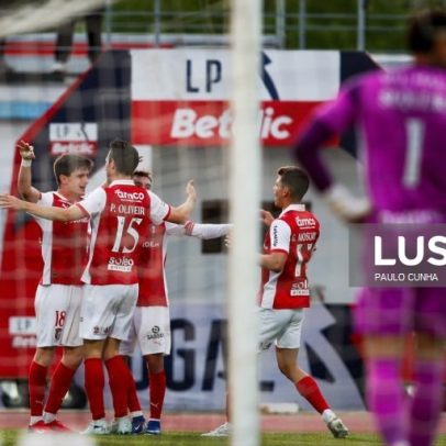 Braga vence Casa Pia por 1-0 em jogo em atraso da 26.ª jornada