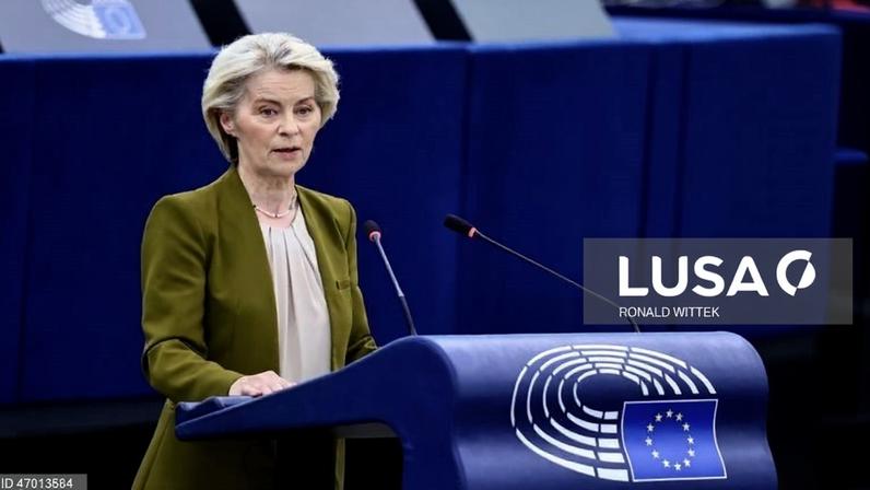 Seis mil milhões do pacote de 90 mil milhões para drones, diz Von der Leyen
