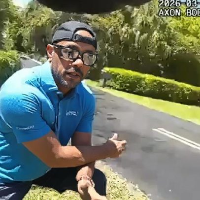 Imagens da detenção de Tiger Woods após acidente são divulgadas