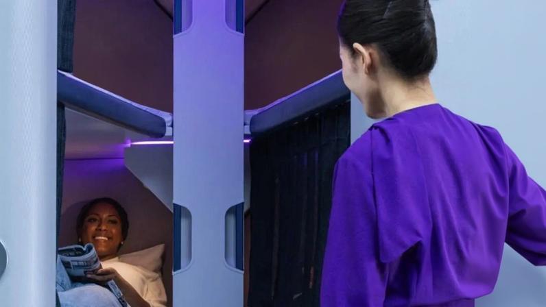 Beliches em aviões vão tornar-se viáveis