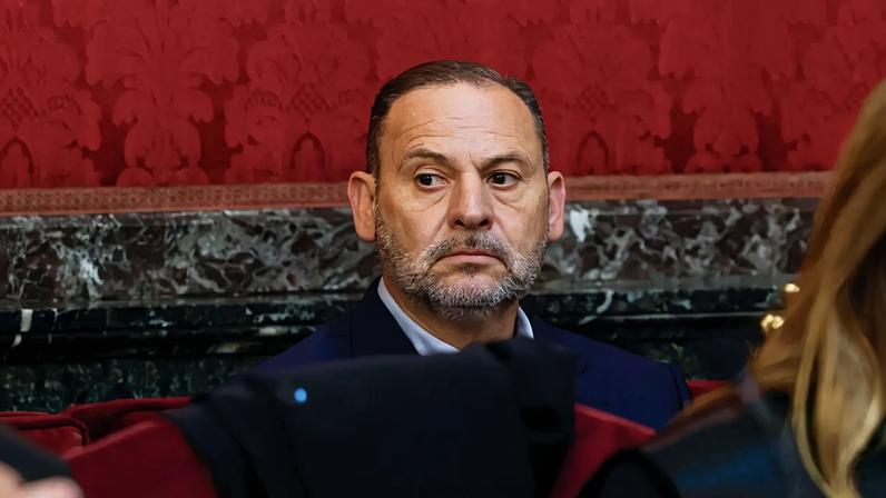 José Luis Ábalos durante primeiro dia de julgamento