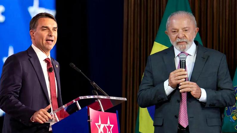 Flávio Bolsonaro amplia vantagem sobre Lula em Brasil com aliados de Trump