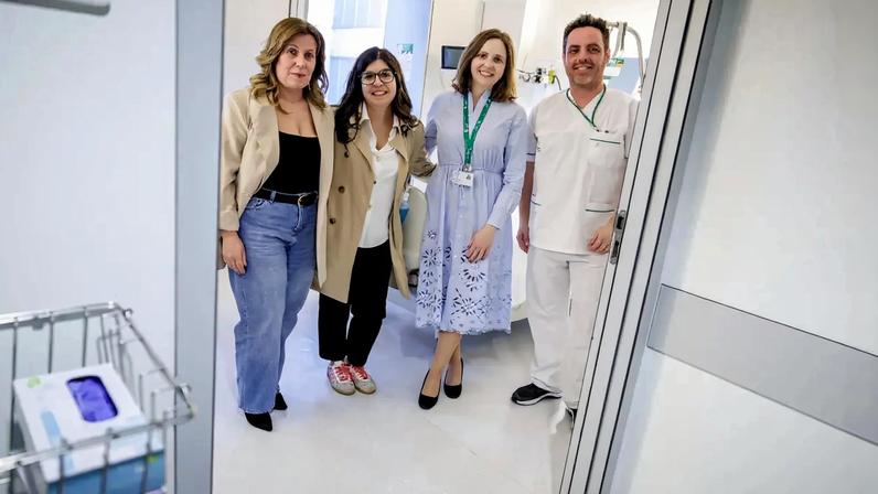 Cristina Rodrigues, Ana Rodrigues, Aldara Braga e Ivo Ribeiro no Hospital de Braga