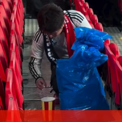 Japoneses voltam a deixar as bancadas de Wembley impecáveis após o jogo