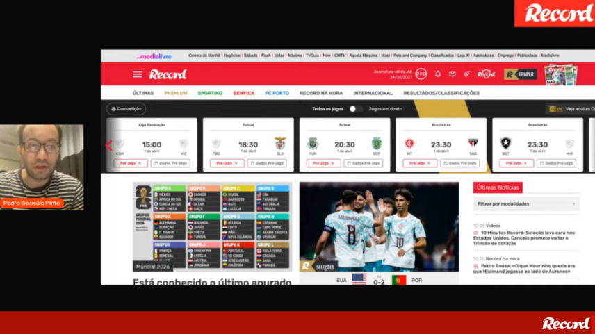 10 Minutos Record: Seleção lava cara nos Estados Unidos, Cancelo promete voltar e Trincão de coração