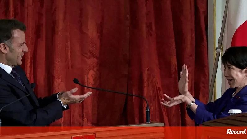 Macron e Sanae Takaichi despedem-se com golpe inspirado em Dragon Ball