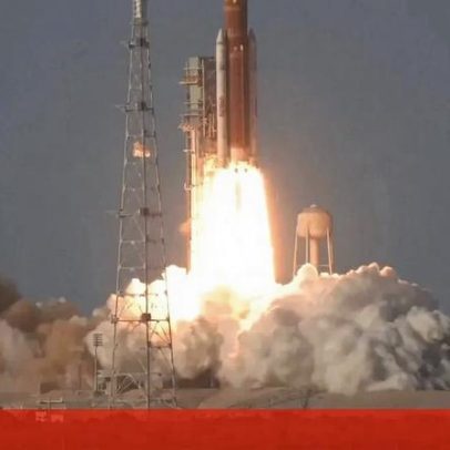 Imagens mostram descolagem de foguetão da NASA rumo à Lua