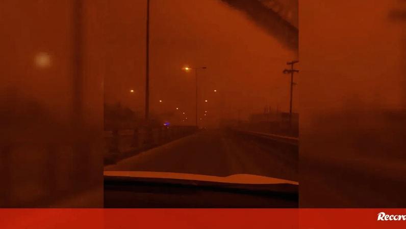 Tempestade de poeira do Saara colore céu de ilha grega laranja