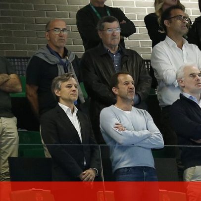 Frederico Varandas acompanha o andebol do Sporting no Pavilhão João Rocha