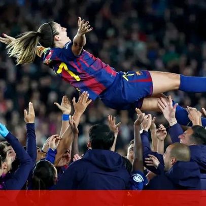 Camp Nou rendido à rainha