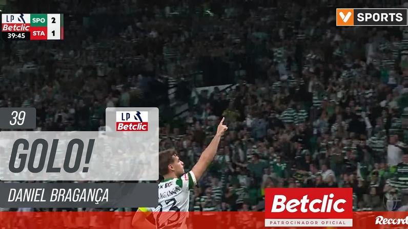 O golo da reviravolta do Sporting frente ao Santa Clara: Daniel Bragança no sítio certo para faturar