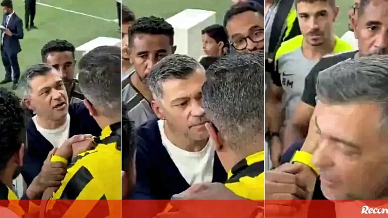 Adepto do Al Ittihad pediu justificações a Sérgio Conceição e os dois acabaram... abraçados