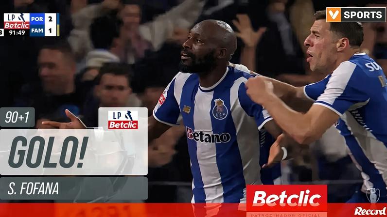 O grande golo de Fofana nos descontos que levou o Dragão à loucura... antes do balde de água fria