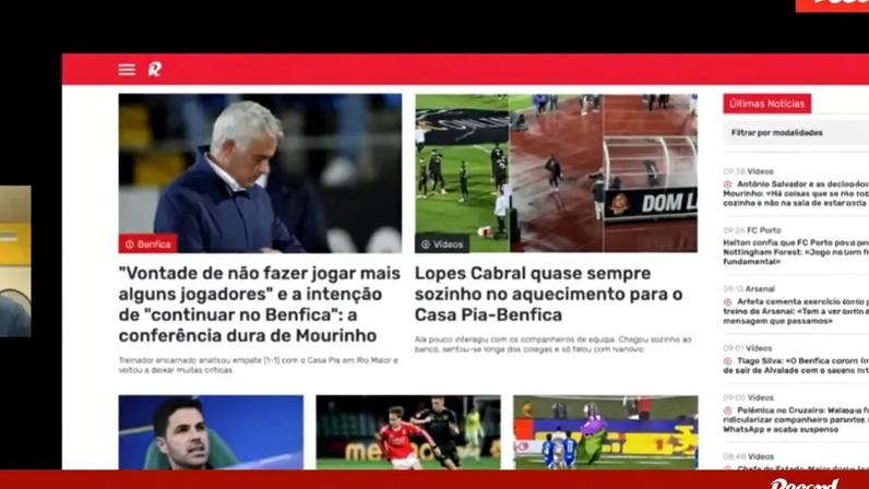 Benfica tropeça em Rio Maior; Mourinho domina conferência de imprensa