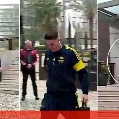 Comitiva do Arsenal parte para Alvalade após incidente com Gyökeres