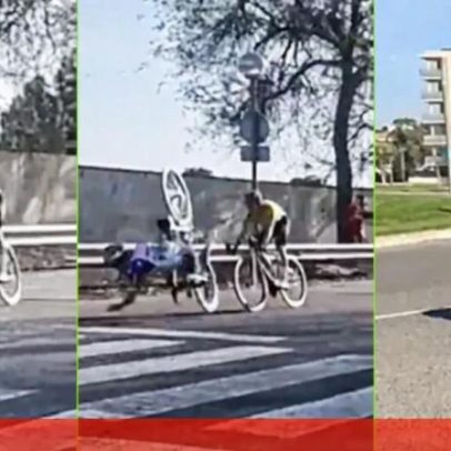 Remco Evenepoel sofre queda brutal na Catalunha
