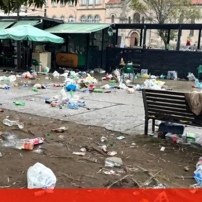 Adeptos do Betis deixam Campo da Vinha em mau estado após concentração em Braga