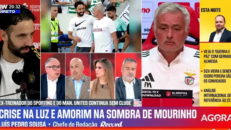 Análise de Sérgio Krithinas, Luís Pedro Sousa e Pedro Sousa no programa 'Record na Hora' no Now