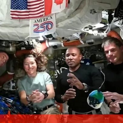 Astronautas descrevem eclipse da Terra visto da órbita lunar